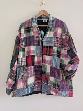Patchwork Plaid Lined Jacket